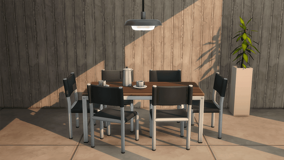Embrace chrome and create a stylish dining room.